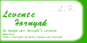 levente hornyak business card